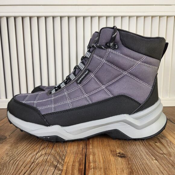 Eddie Bauer Hosmer Mens Sz 10 M Gray Black Outdoors Track Quilted Hiking Boots - Picture 3 of 10